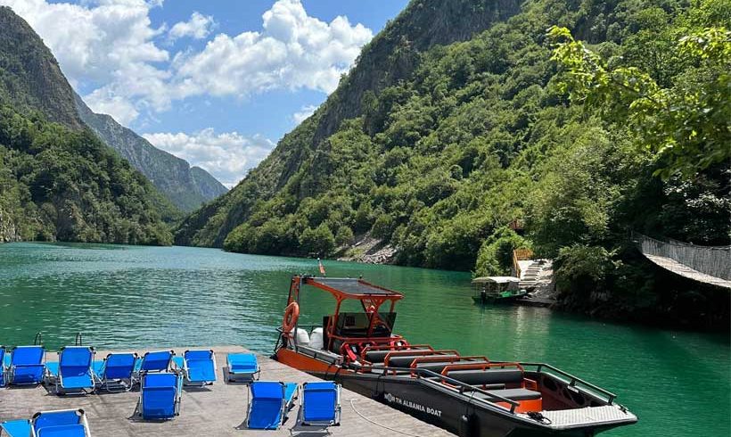 One-day tour from Shkoder to Komani Lake and Shala River, featuring scenic boat rides and crystal-clear waters.